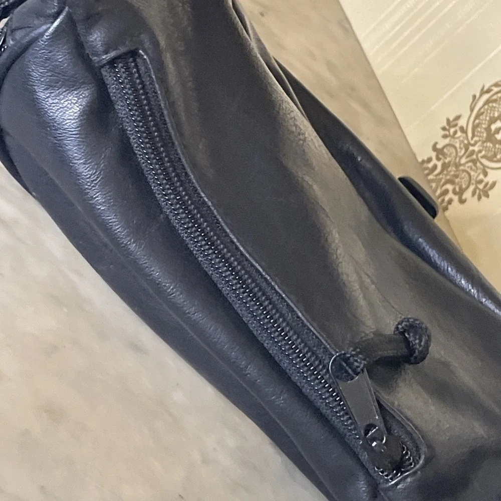 NEW Trailmaker Equipment Faux Leather Black Fanny‎ Pack Waist Bag Hip Bag